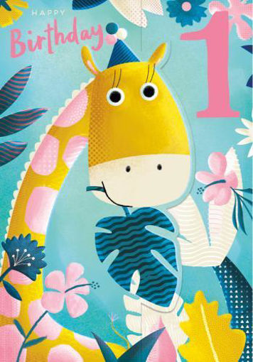 Picture of 1ST BIRTHDAY CARD GIRAFFE